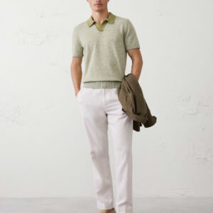 Home johnny collar marled sweater polo