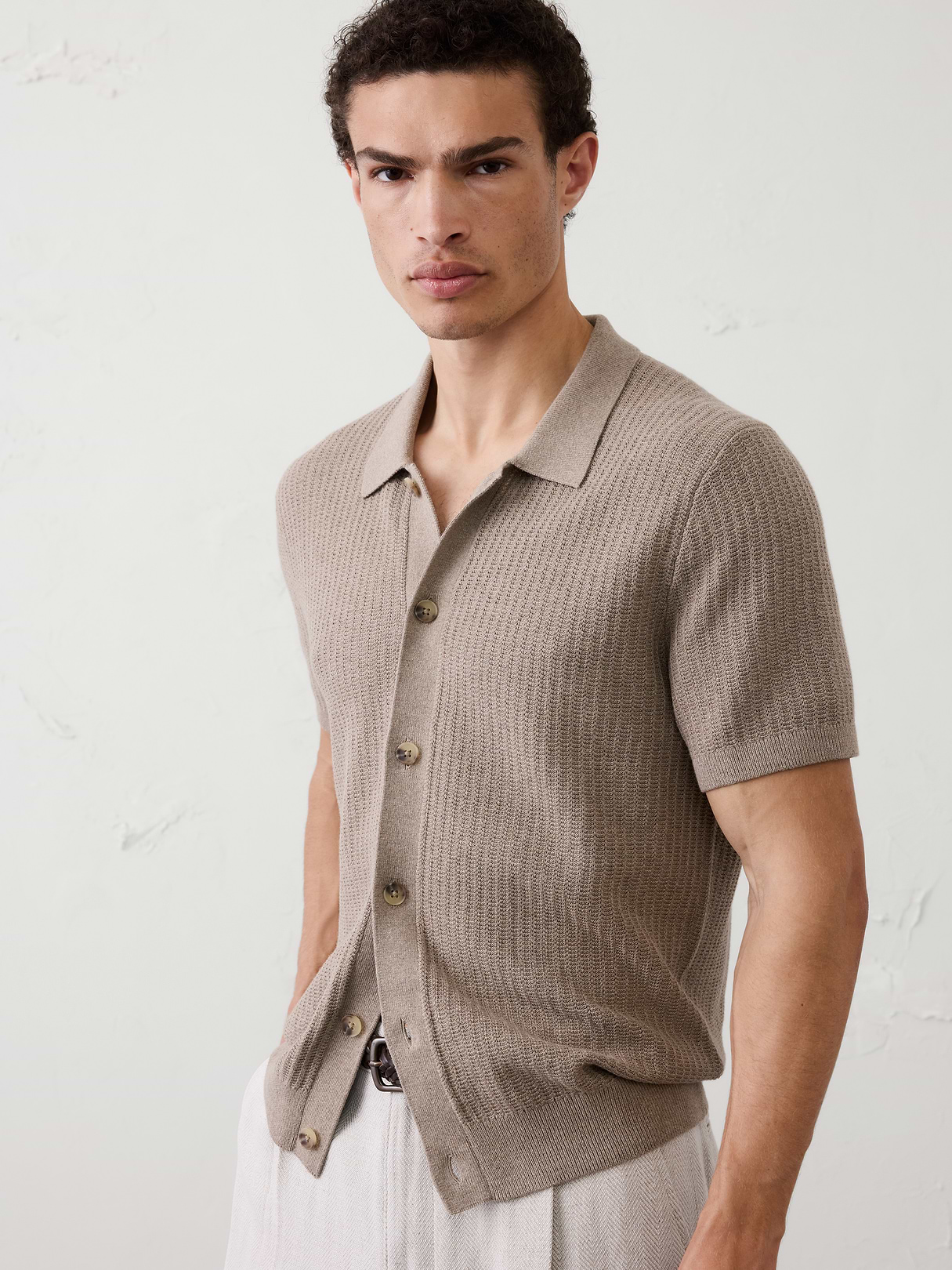 textured sweater polo textured sweater polo
