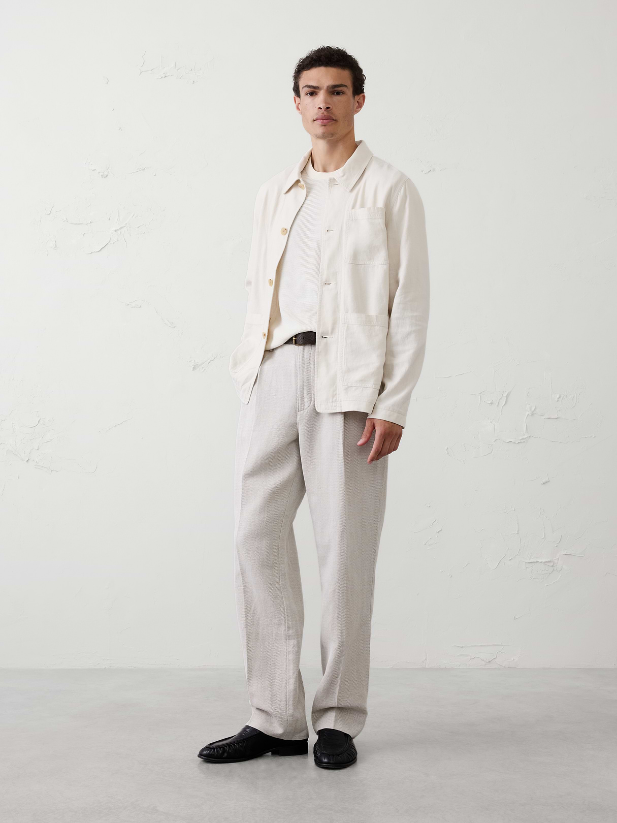 relaxed fit wide leg linen blend pant relaxed fit wide leg linen blend pant
