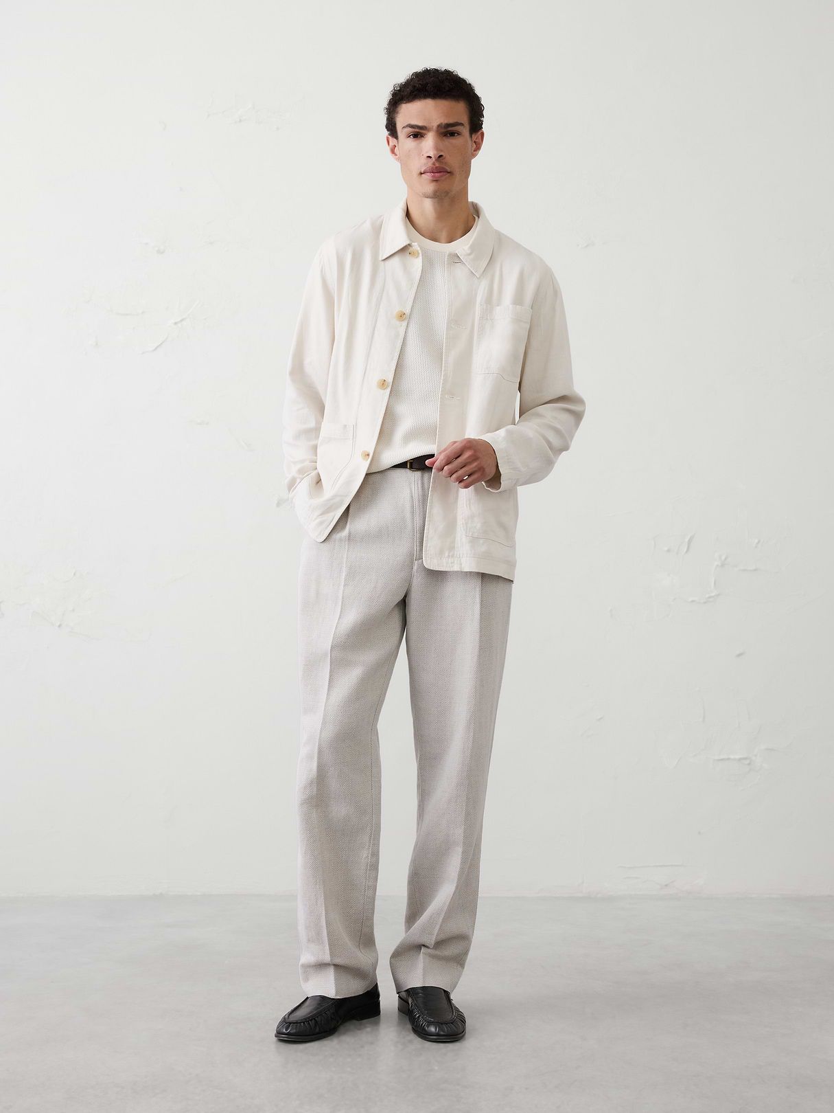 linen blend chore jacket linen blend chore jacket