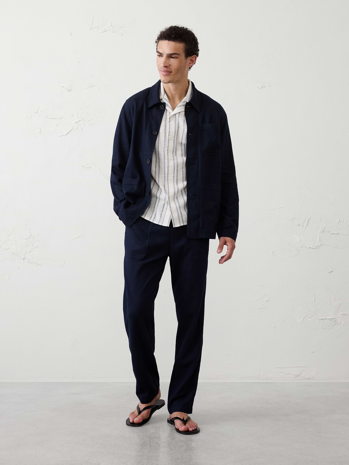 linen blend chore jacket linen blend chore jacket