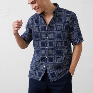 Home standard fit seersucker shirt