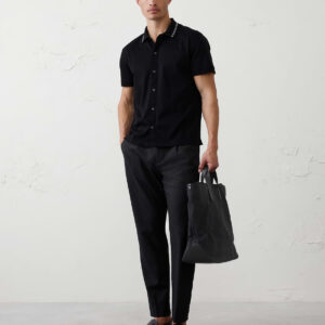 Home standard fit luxe touch button down polo