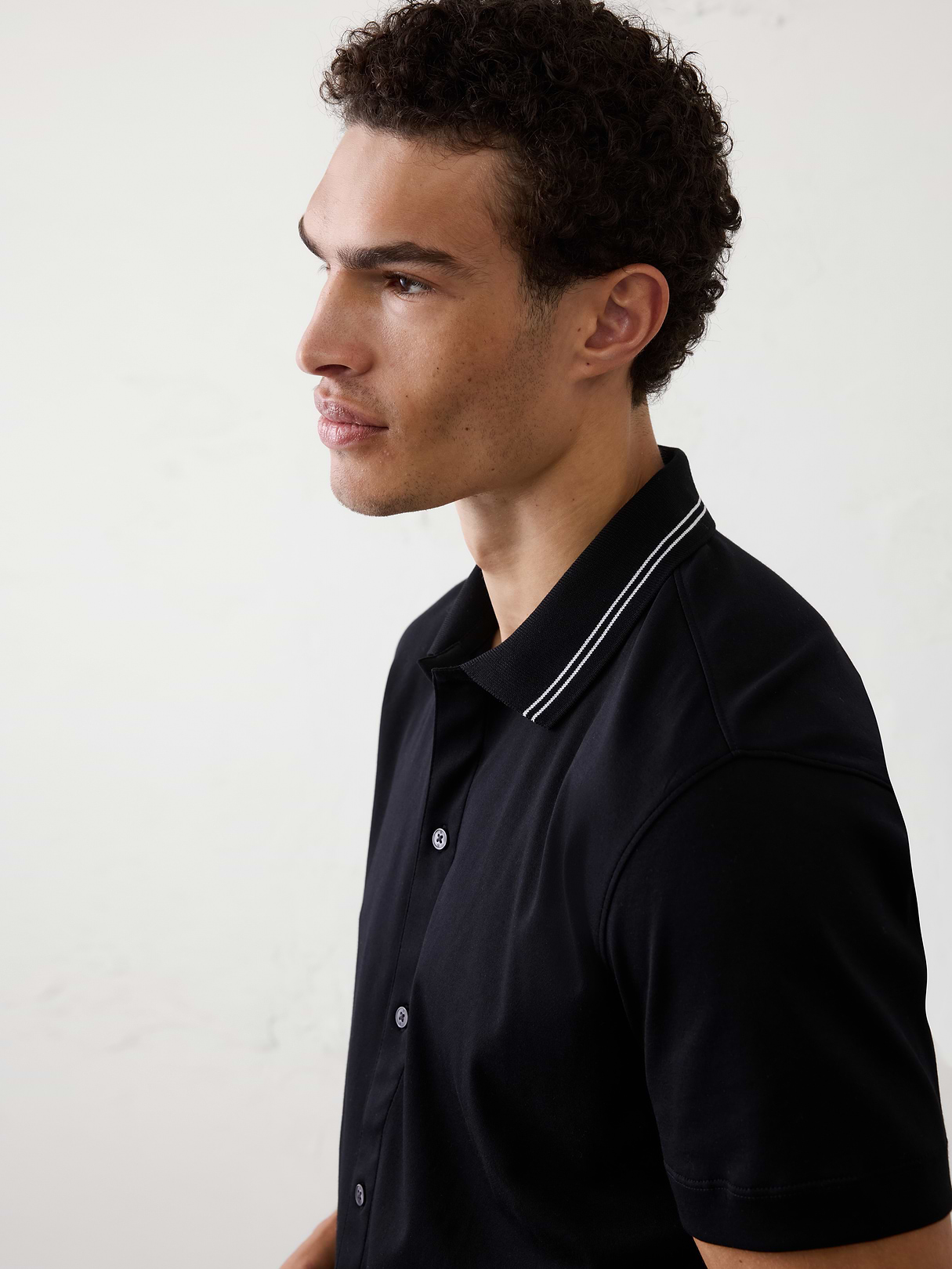 standard fit luxe touch button down polo standard fit luxe touch button down polo