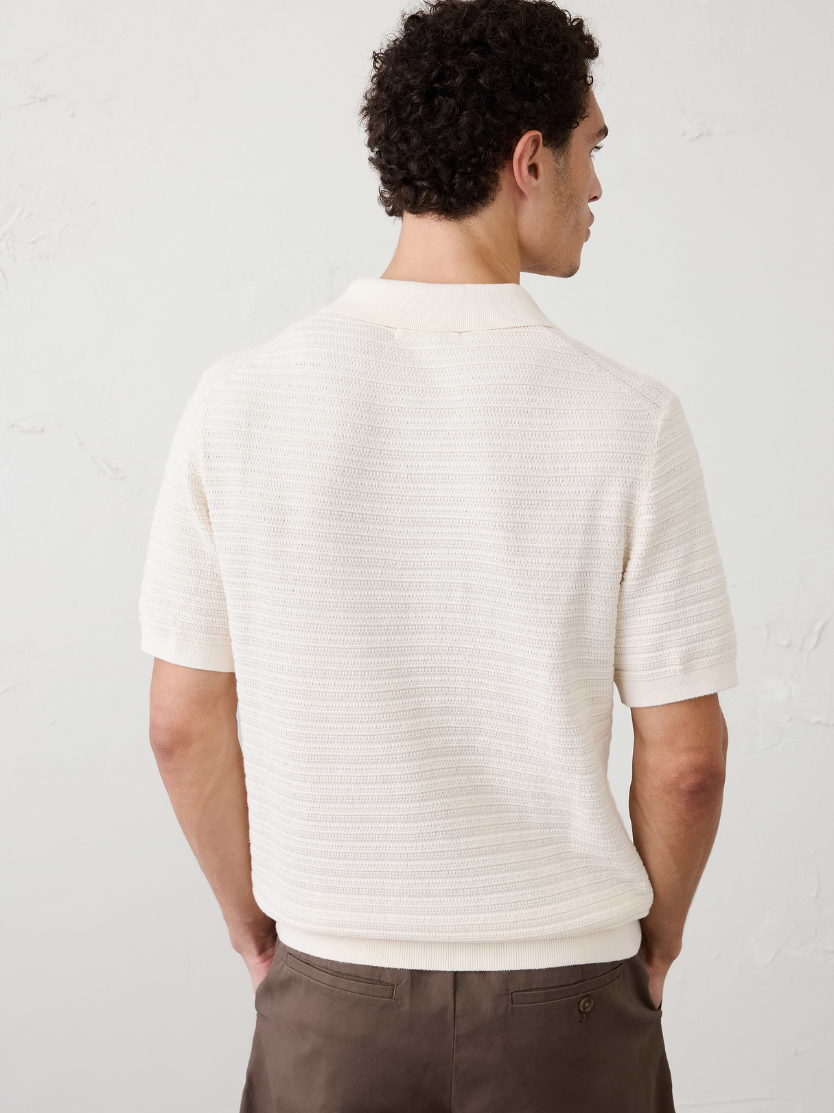textured striped sweater polo textured striped sweater polo