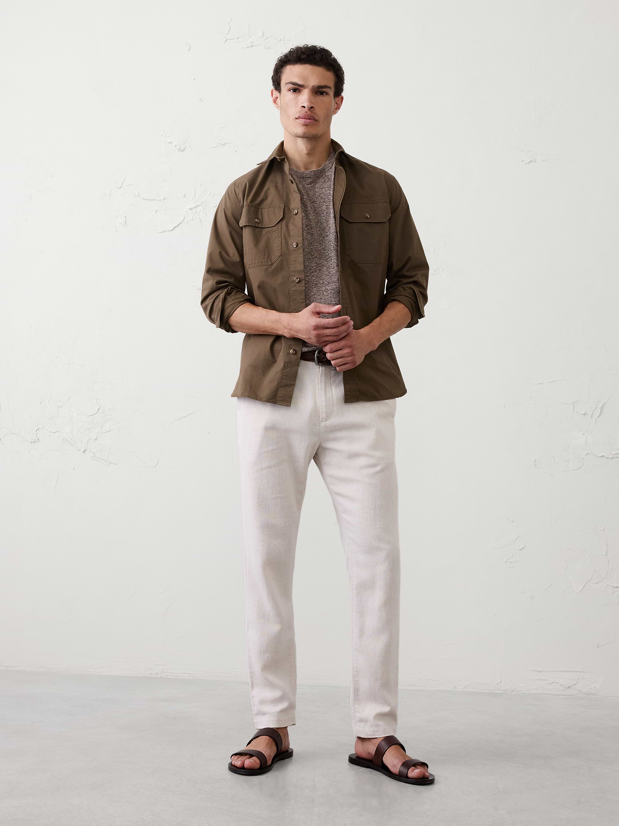 standard fit linen blend t shirt standard fit linen blend t shirt