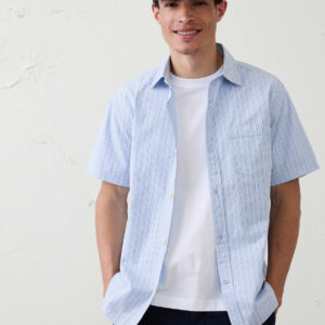 Home relaxed fit striped poplin shirt