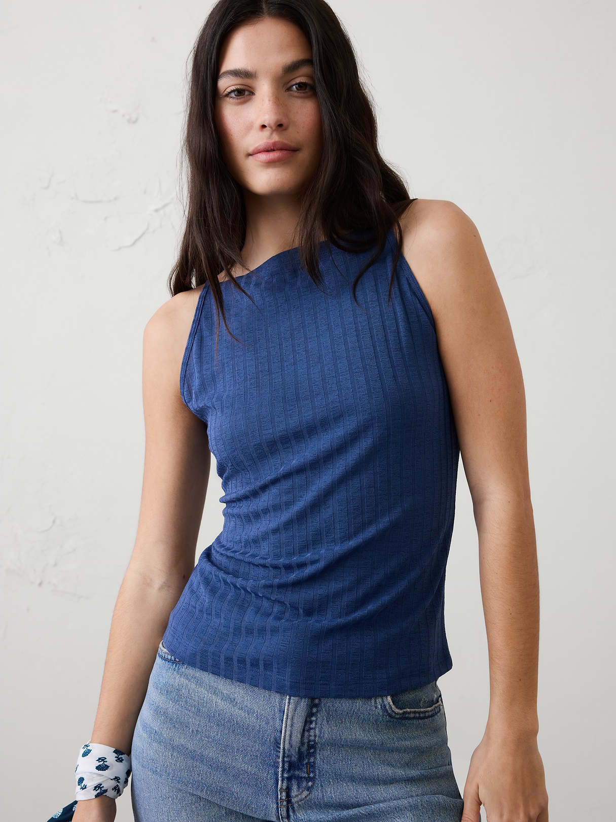 ribbed high neck top ribbed high neck top
