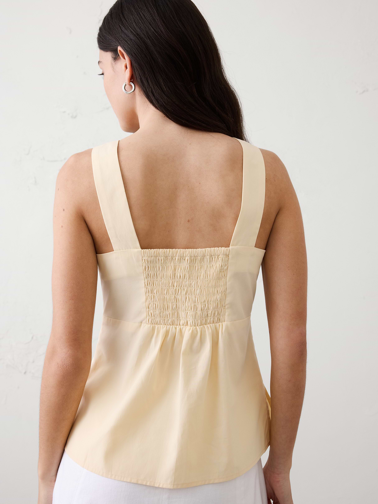 cinched neck tie top cinched neck tie top