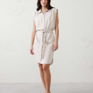 Витрина linen blend knee length shirtdress