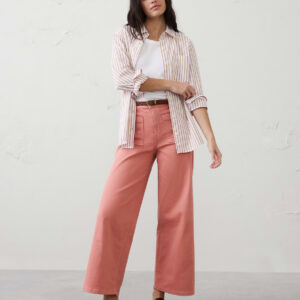 wide leg high rise patch pocket cropped jean