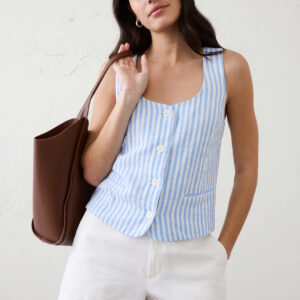 scoop neck vest