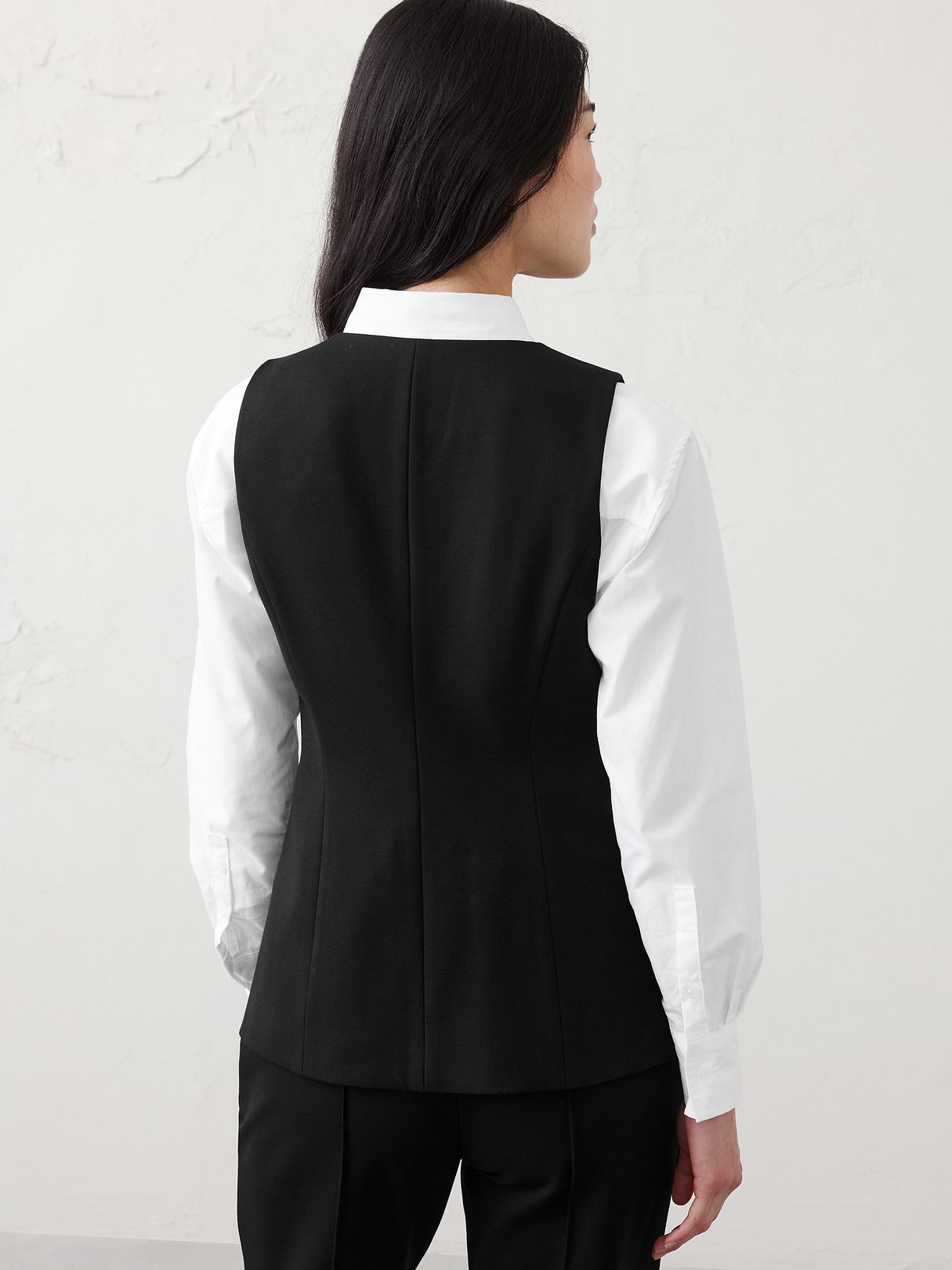 long ponte cutaway vest long ponte cutaway vest