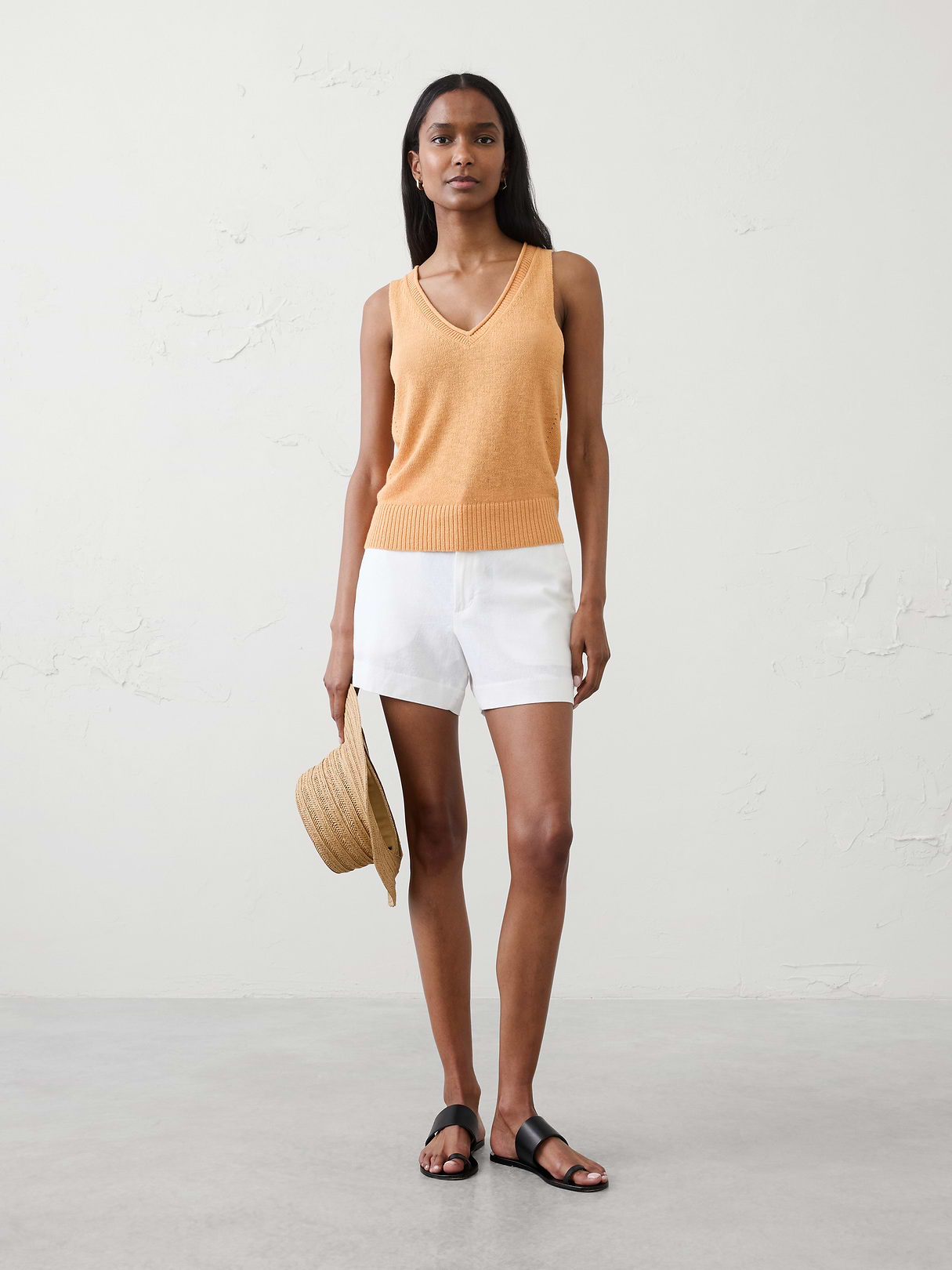 ramie cotton pointelle sweater tank ramie cotton pointelle sweater tank