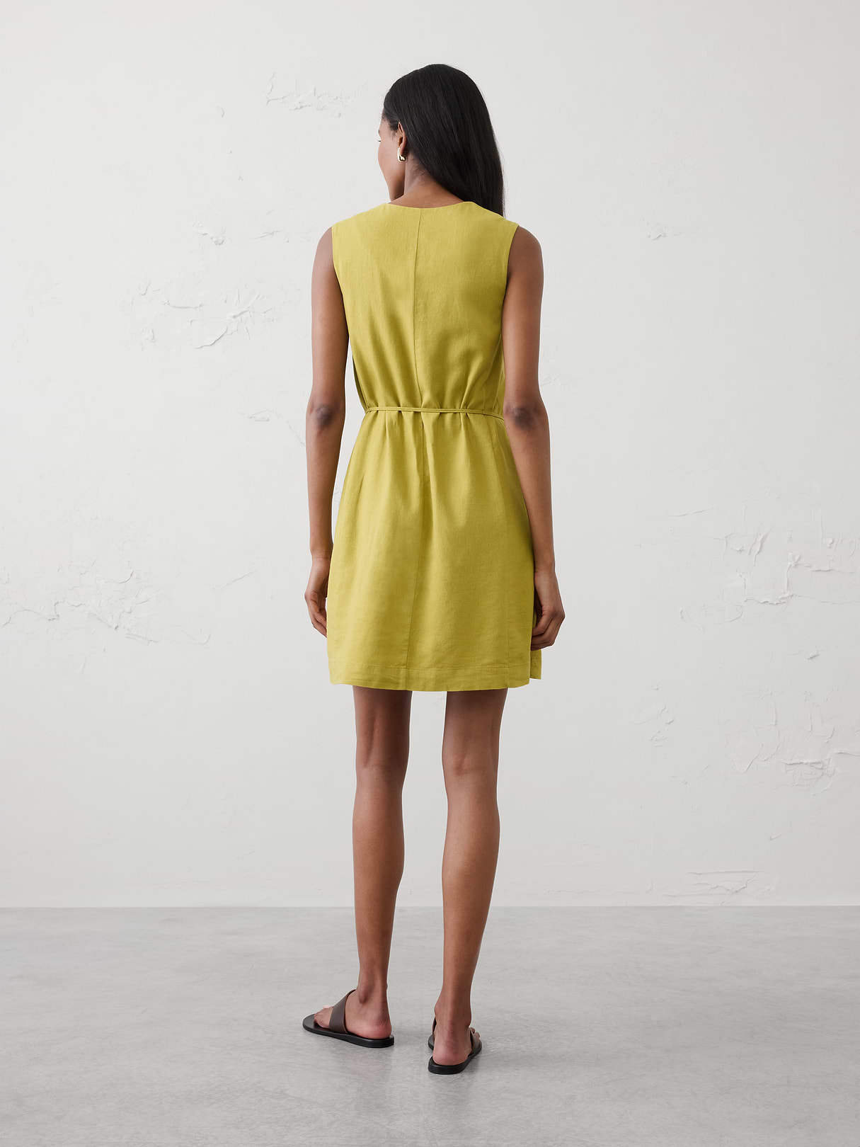 linen blend button front above knee dress linen blend button front above knee dress