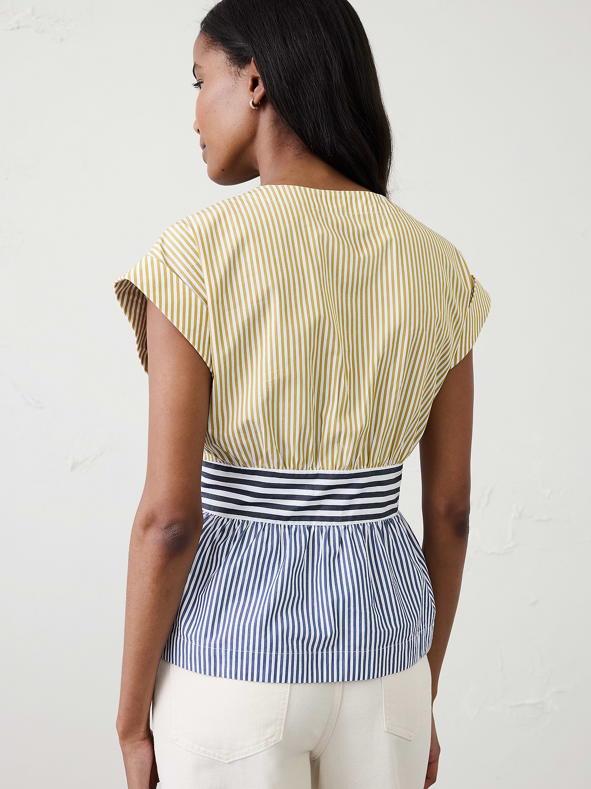 poplin tie front top poplin tie front top