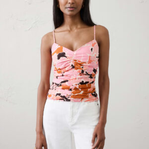 Витрина linen blend strappy ruched top