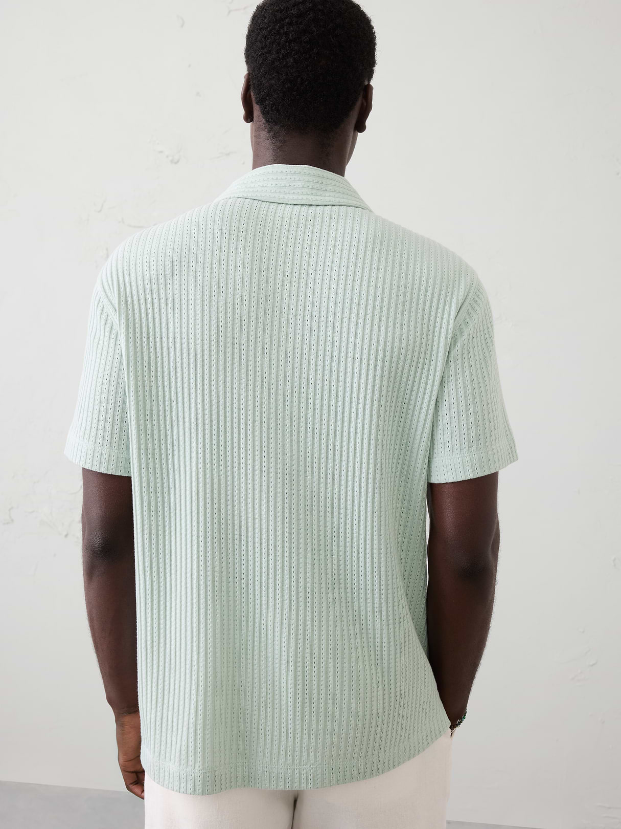 standard fit pointelle button down polo standard fit pointelle button down polo