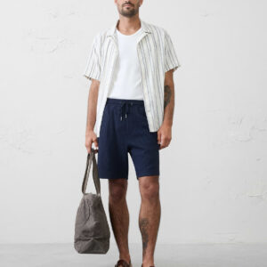 7" crinkle ribbed pull on short