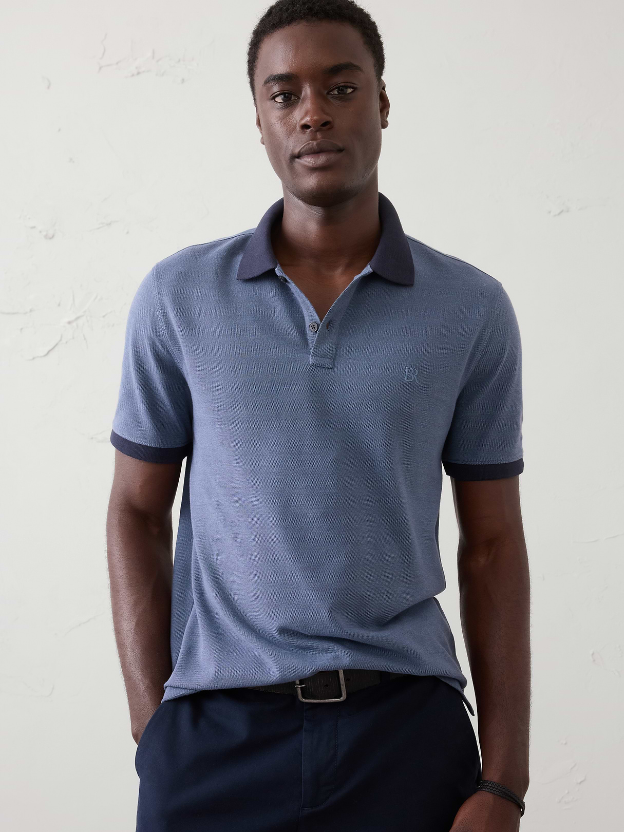 slim fit monogram pique polo slim fit monogram pique polo
