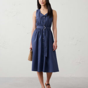 poplin knee length dress