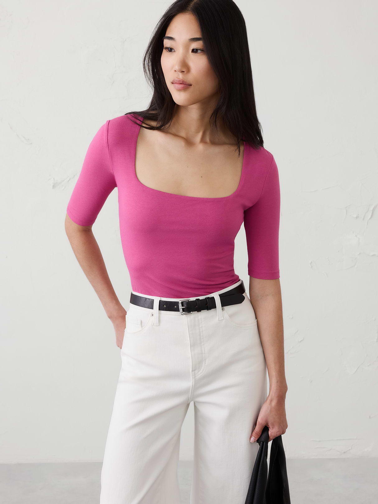 soft stretch square neck top soft stretch square neck top