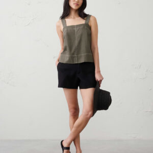 Витрина linen blend trapunto tank
