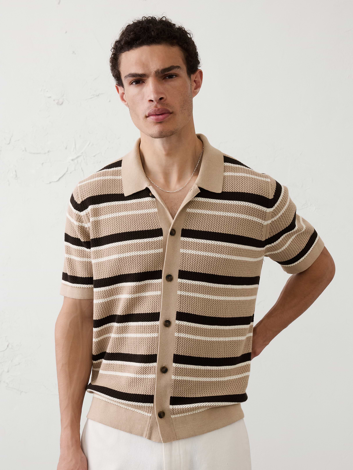 mesh sweater polo mesh sweater polo
