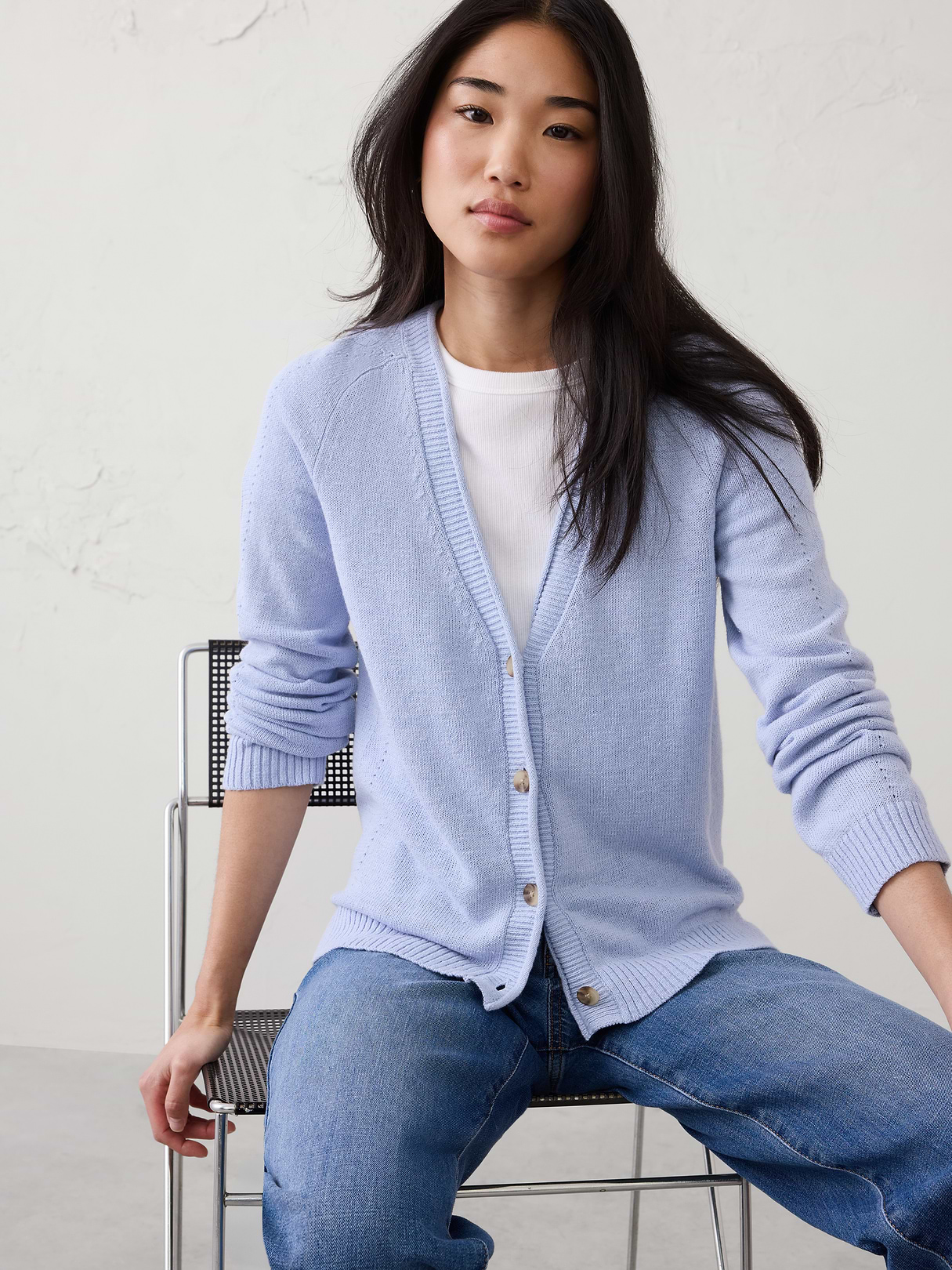 ramie cotton v neck cardigan sweater ramie cotton v neck cardigan sweater