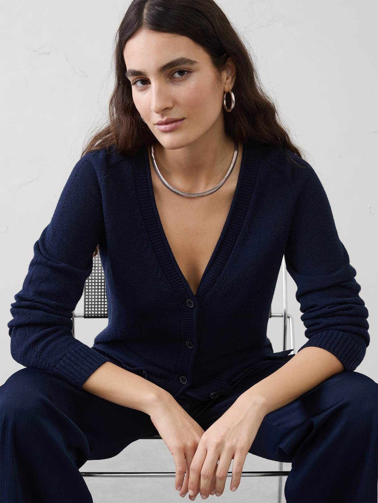 ramie cotton v neck cardigan sweater ramie cotton v neck cardigan sweater