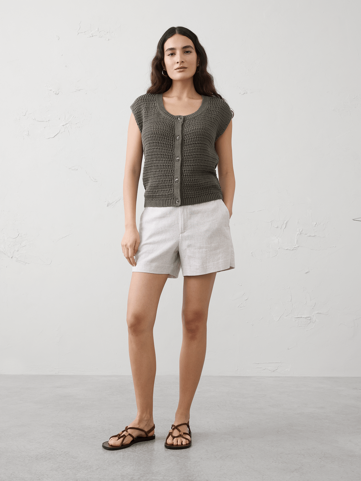relaxed textured sweater vest relaxed textured sweater vest