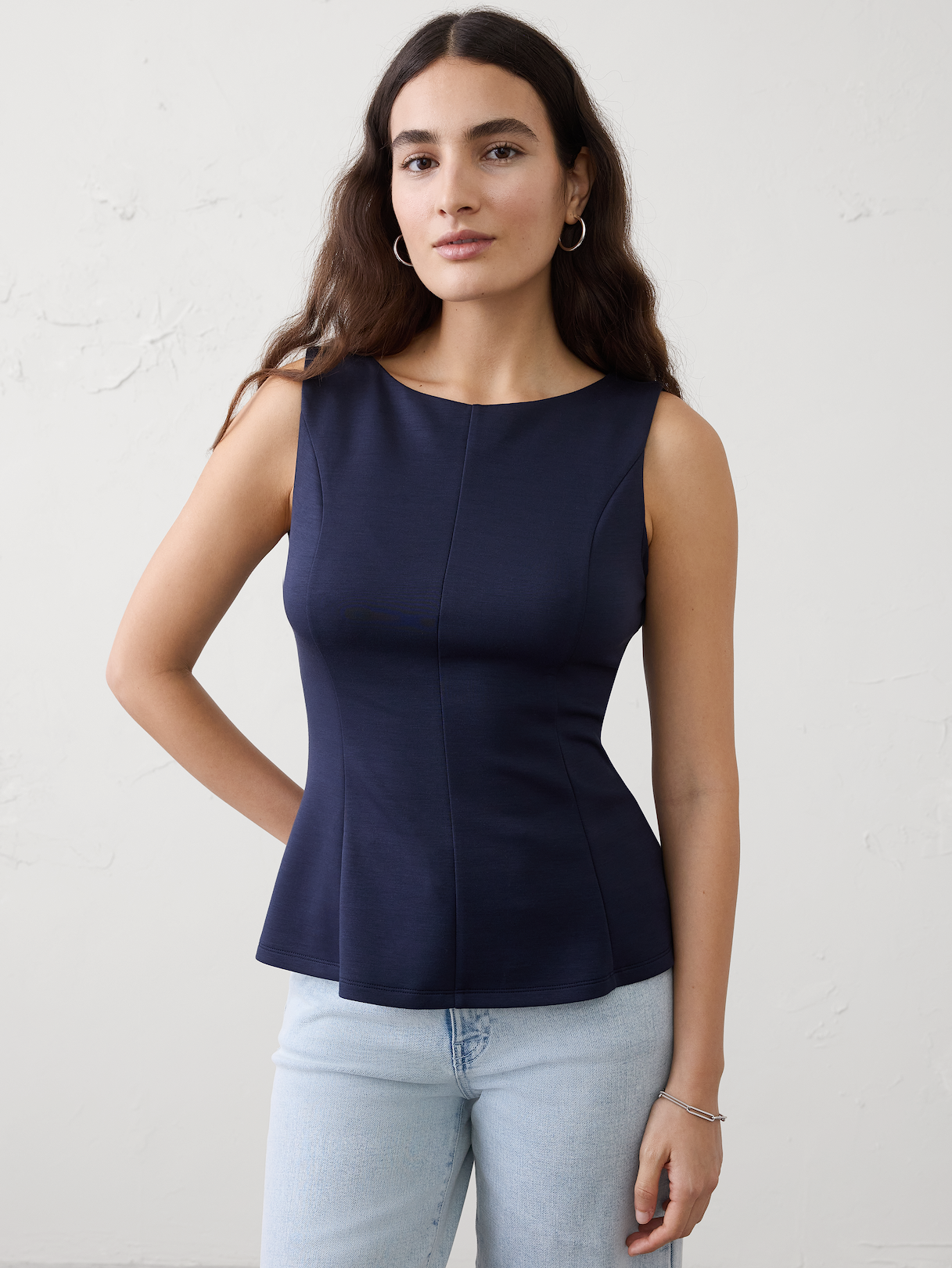 soft touch peplum hem top soft touch peplum hem top