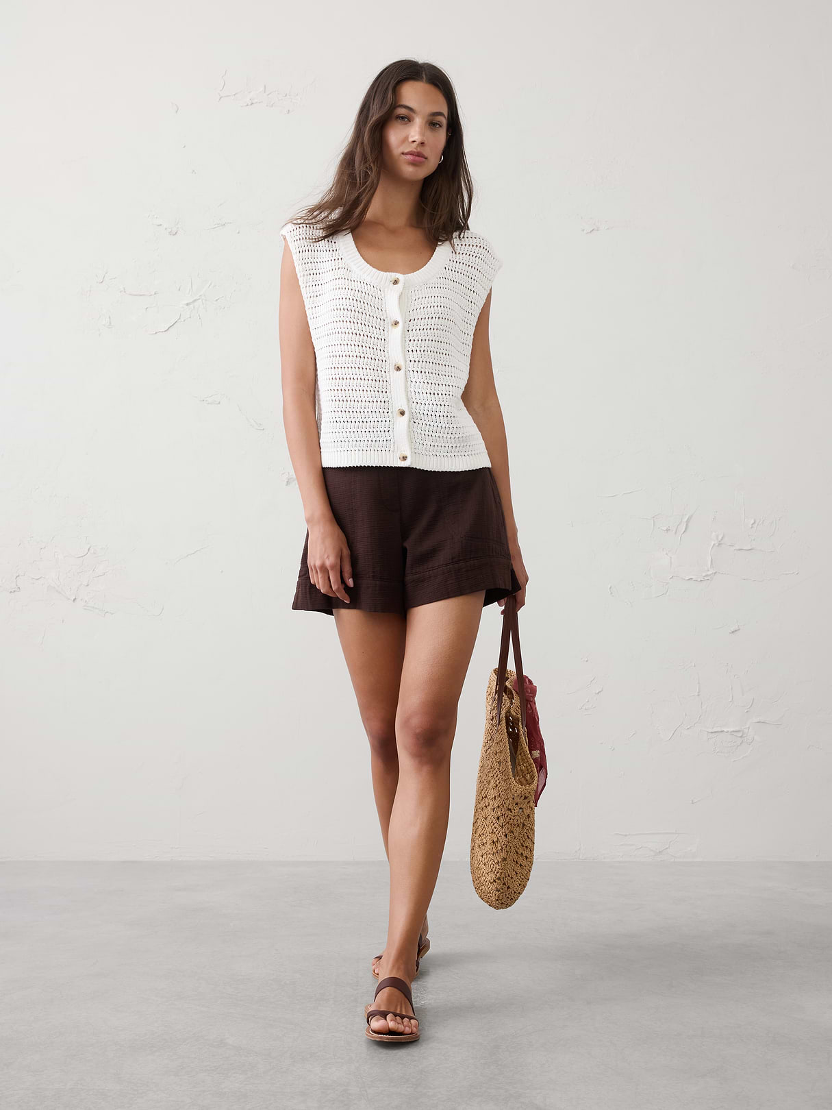 relaxed textured sweater vest relaxed textured sweater vest