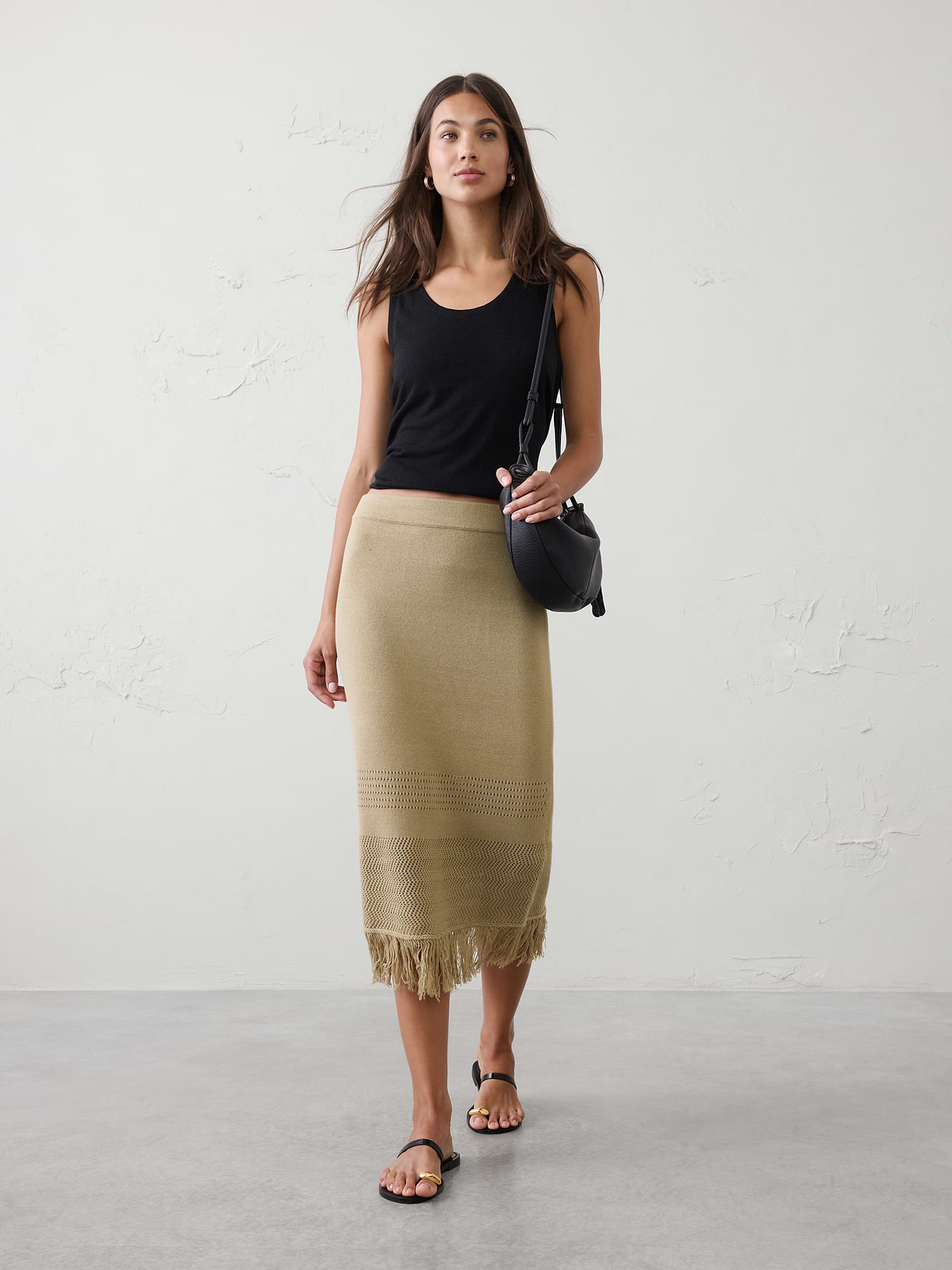 frayed hem midi skirt frayed hem midi skirt