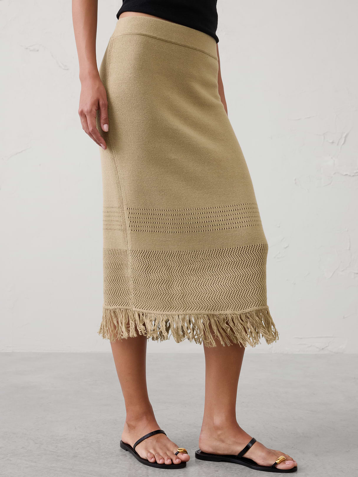 frayed hem midi skirt frayed hem midi skirt
