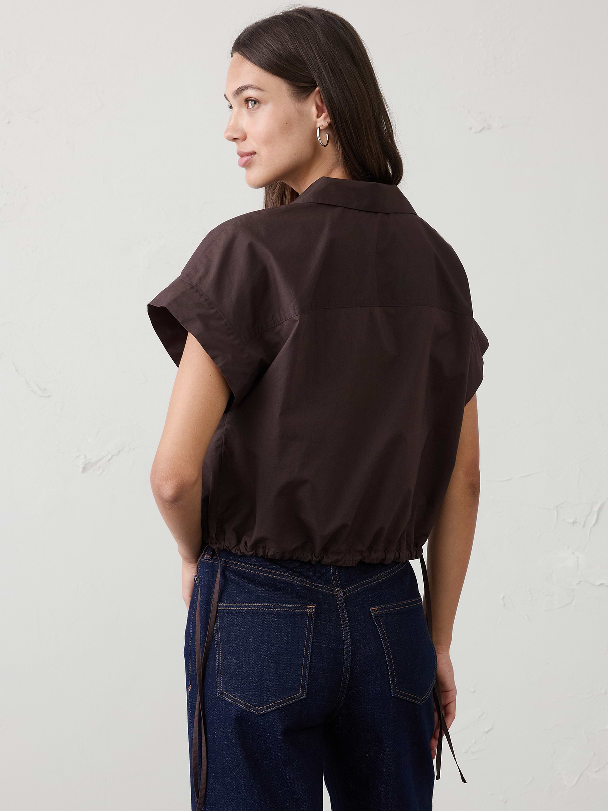 drawstring hem shirt drawstring hem shirt