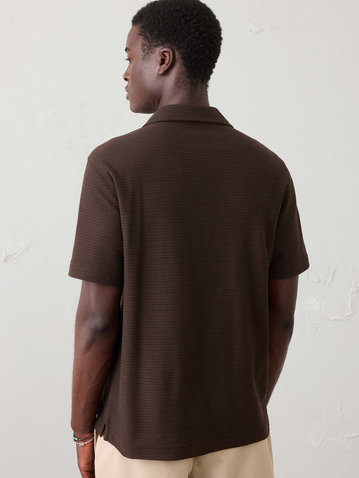 standard fit textured polo standard fit textured polo