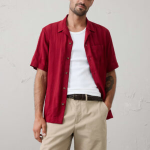 Home standard fit seersucker resort shirt