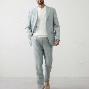 Home linen blend suit trouser