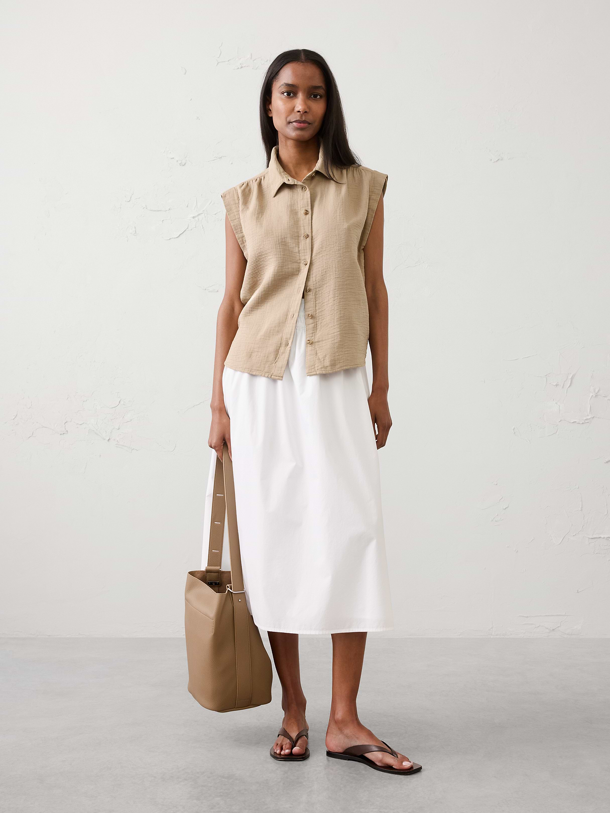 gauze soft gathered shirt gauze soft gathered shirt