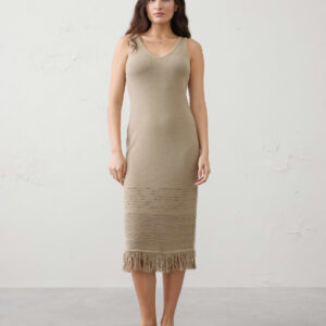 Витрина frayed hem tank midi dress