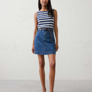 Витрина denim pieced utility mini skirt