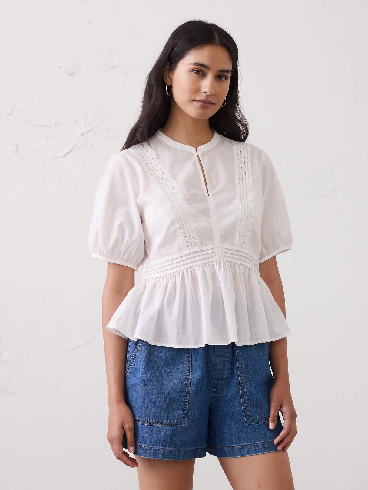 picot peplum hem top picot peplum hem top
