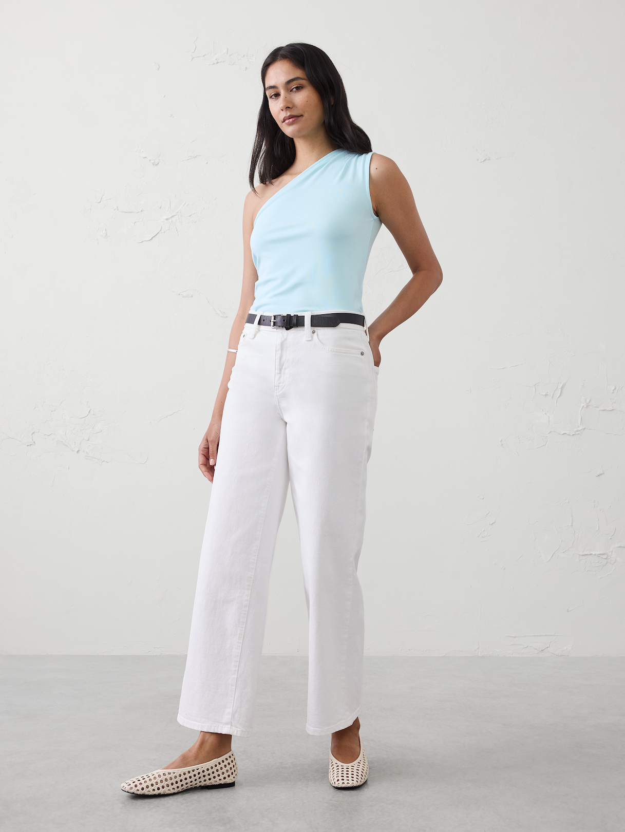 soft knit one shoulder top soft knit one shoulder top