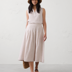 Витрина linen blend pintuck midi skirt