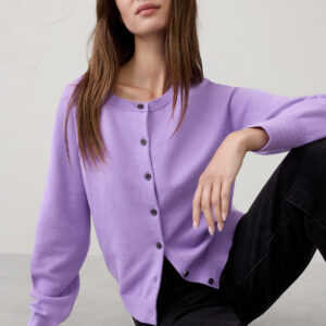 volume sleeve cardigan sweater
