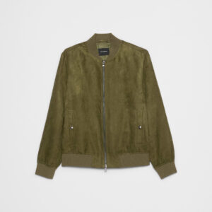 Home vegan suede bomber