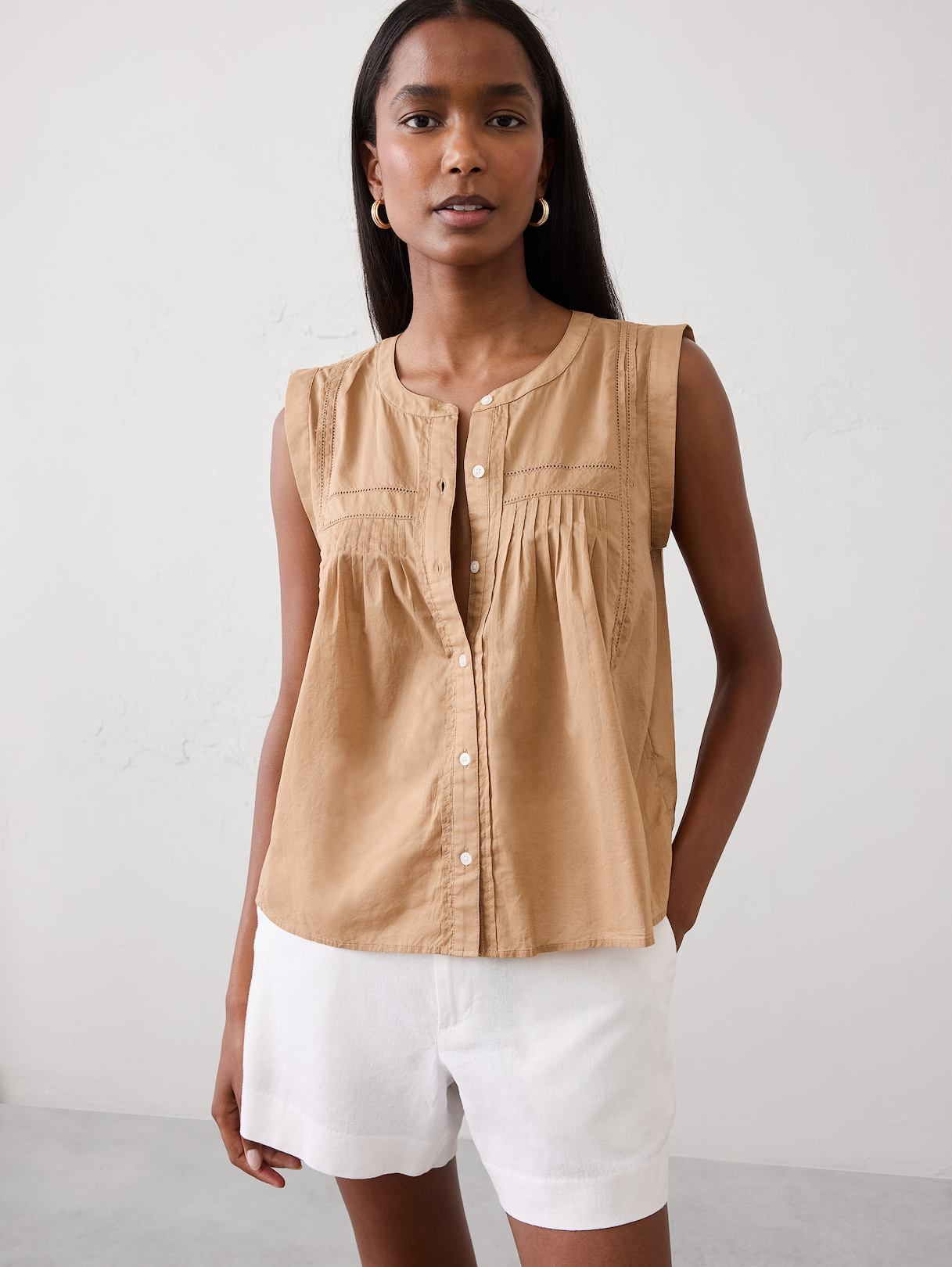 picot high neck top picot high neck top