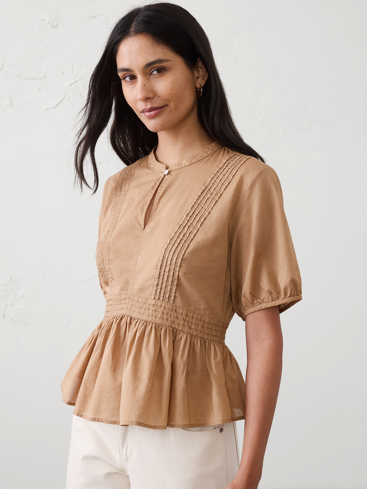 picot peplum hem top picot peplum hem top