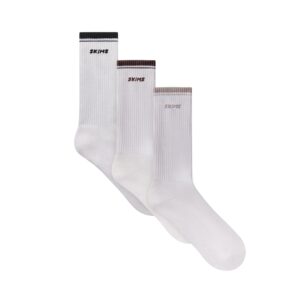 Витрина skims socks ribbed crew logo sock 3 pack